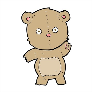 卡通動物泰迪熊插畫