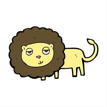 卡通動物獅子插畫