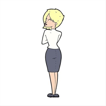 卡通女人插畫
