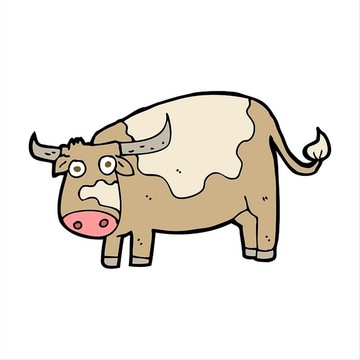 卡通動物牛插畫