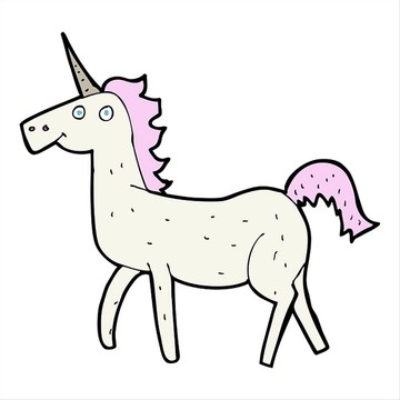 卡通動物獨角獸插畫