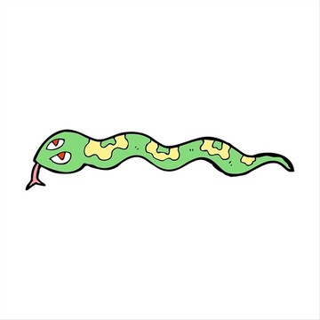 卡通動物蛇插畫