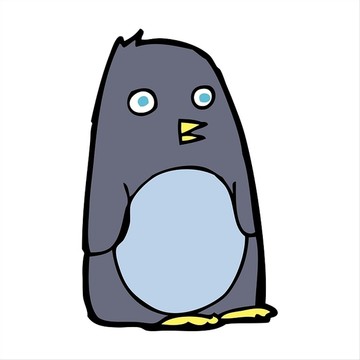 卡通动物企鹅插画