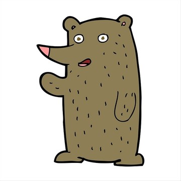卡通動物熊插畫