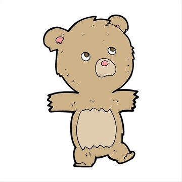 卡通動物小熊插畫