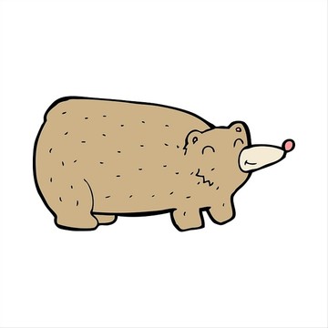 卡通動物熊插畫