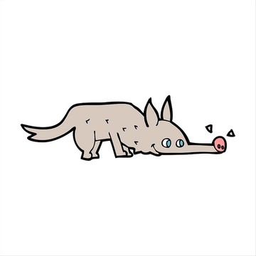 卡通狼插畫