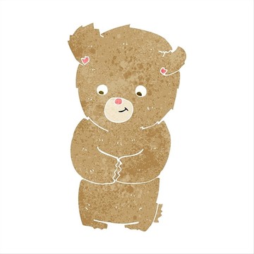 卡通動物泰迪熊插畫