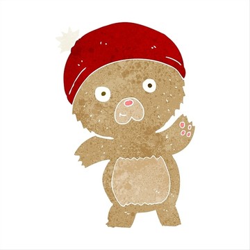 卡通動物泰迪熊插畫