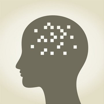 腦袋里的正方形矢量插畫