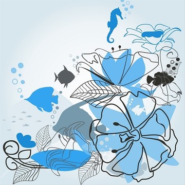 海洋魚矢量圖