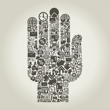 業(yè)務(wù)主體的手矢量插畫