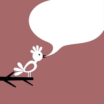 鳥(niǎo)在說(shuō)話的矢量插畫(huà)