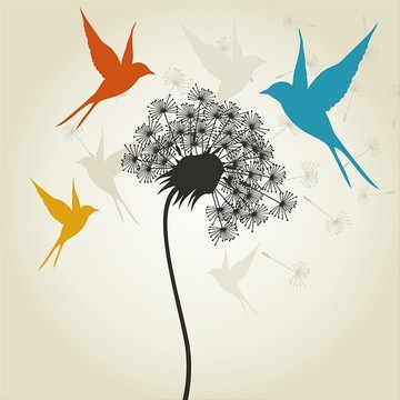 動(dòng)物鳥(niǎo)矢量插圖