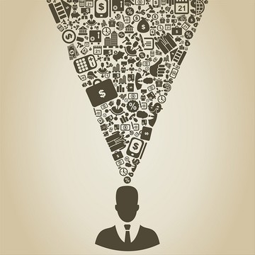商人想生意矢量插畫