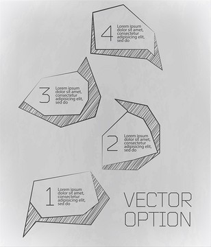 选项/几何矢量的设计元素