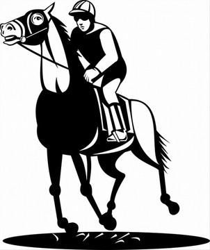 動物馬剪影矢量圖