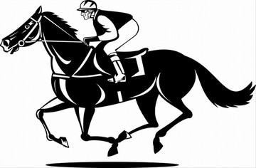 動物馬剪影矢量圖