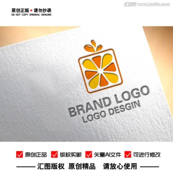 橙果汁水果食品LOGO