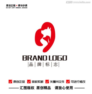 猫狗组合LOGO