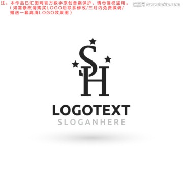 SH字母logo