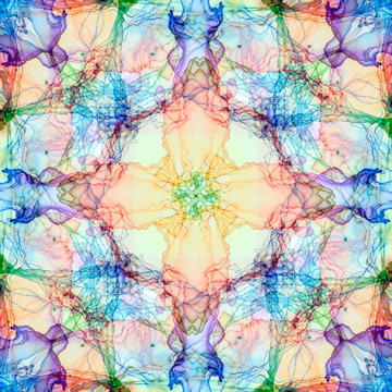 炫彩花型抽象圖案背景 無(wú)分層