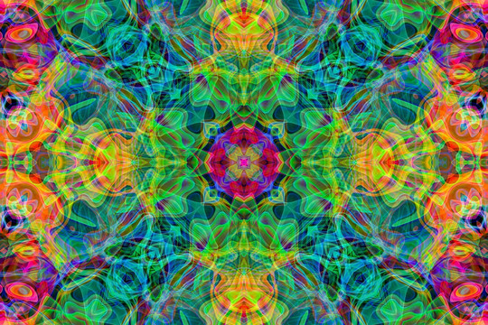 炫彩花型抽象圖案背景 無(wú)分層