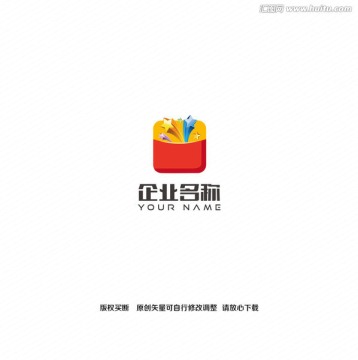 app品袋购物创意logo