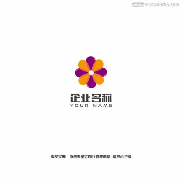 花朵创意logo