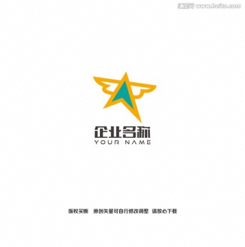 五星翅膀logo