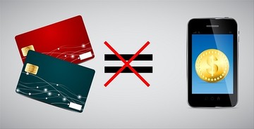 信用卡和手机矢量插画