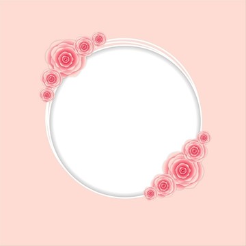 玫瑰花標簽設計