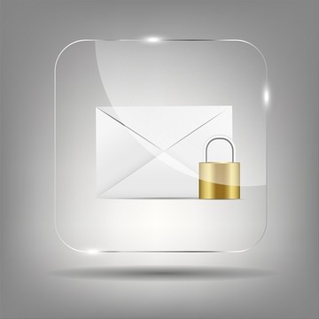 电子邮件保护概念矢量图