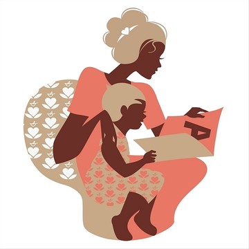 美麗的母親和嬰兒插畫(huà)