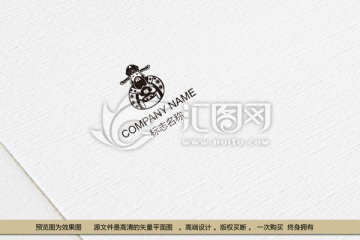 茶葉財神LOGO設(shè)計