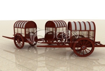 古代馬車模型設計