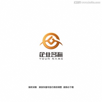 古钱币金融创意logo