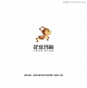 卡通小较创意logo