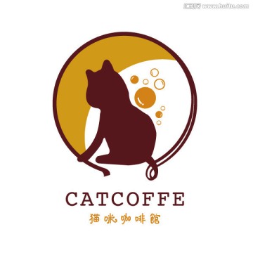 猫咪咖啡馆LOGO标志