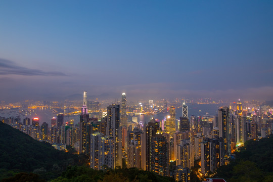 香港全景夜景