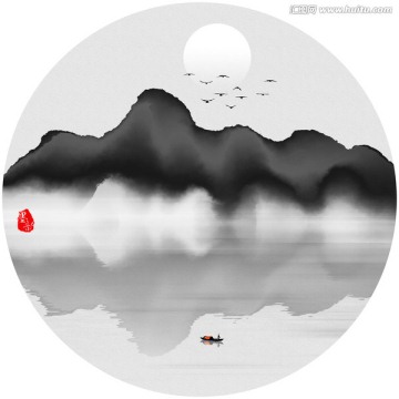 意境禪境水墨掛畫(huà) 水墨裝飾畫(huà)