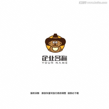 卡通动物创意logo