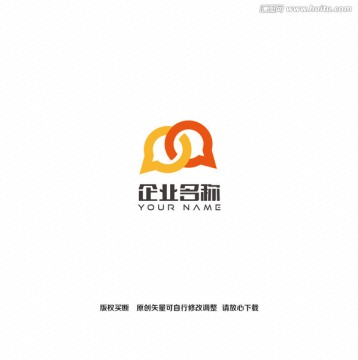 对话框创意logo