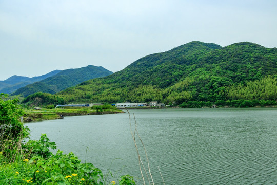 宁波乡村景观 村镇 横溪水库