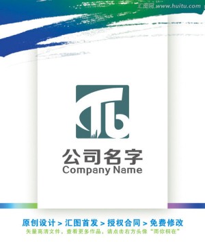 Tb字母方正立体LOGO