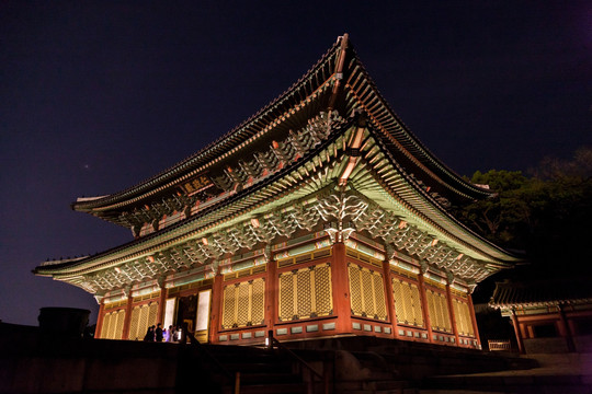 韩国首尔 昌德宫夜景