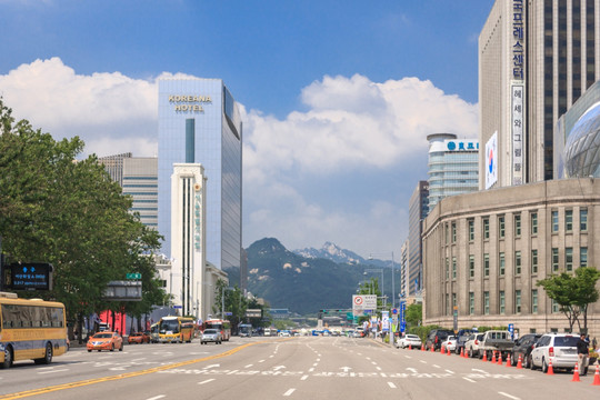 韩国首尔 市厅广场喷泉