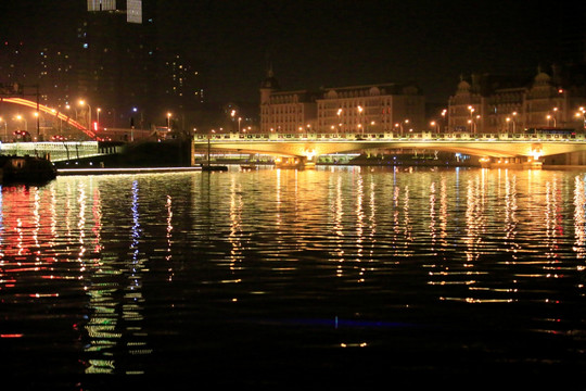 天津海河夜景