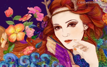 美女插畫