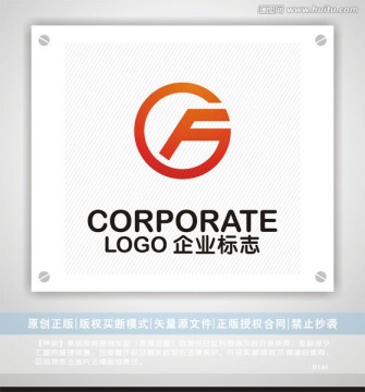 gf字母logo